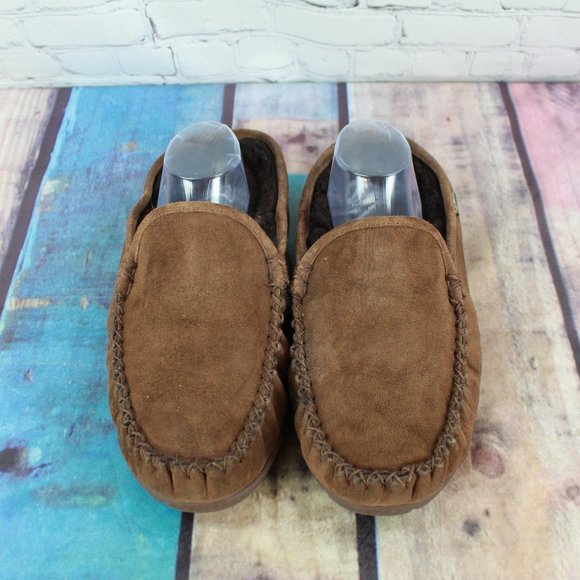 LL BEAN Wicked Good Shearling Moc Slippers Size 12 - Picture 5 of 9